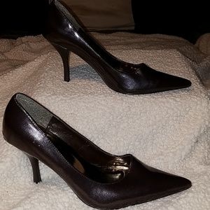 Pulse Brown Heels Shoes Pumps Kitten Heel Size 10